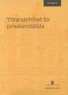 Omslaget till Yttrandefrihet för privatanställda