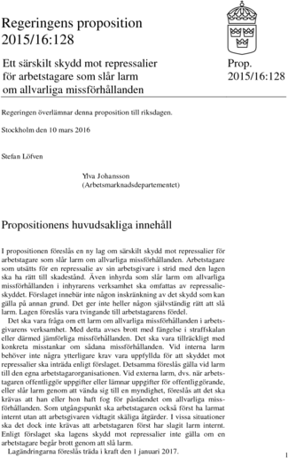 Omslaget till prop. 2015/16:128